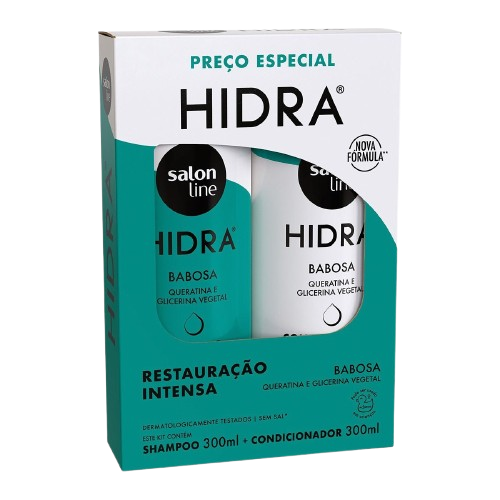 Kit Salon Line Hidra SH+Condicionador 300ml Babosa CX 6.0