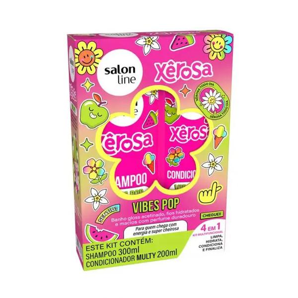 KIT SHAMPOO 300ML + CONDICIONADOR 200ML SALON LINE XÊROSA VIBES POP