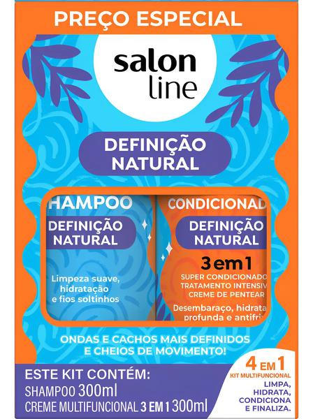 KIT SH 300ML+CREME 300ML SALON LINE D.NATURAL