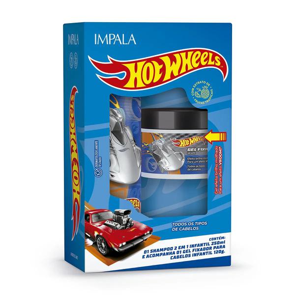 KIT IMPALA HOTWHEELS SHAMPOO 2 EM 1+GEL FIXADOR