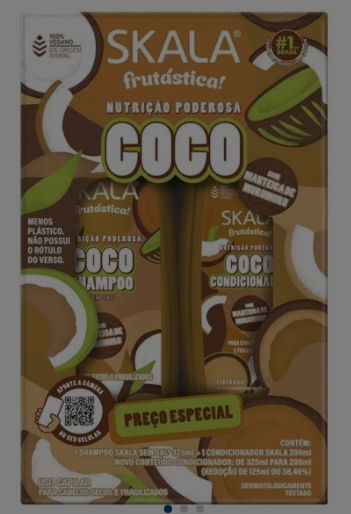 KIT SKALA SHAMPOO 325ML E CONDICIONADOR 200ML COCO