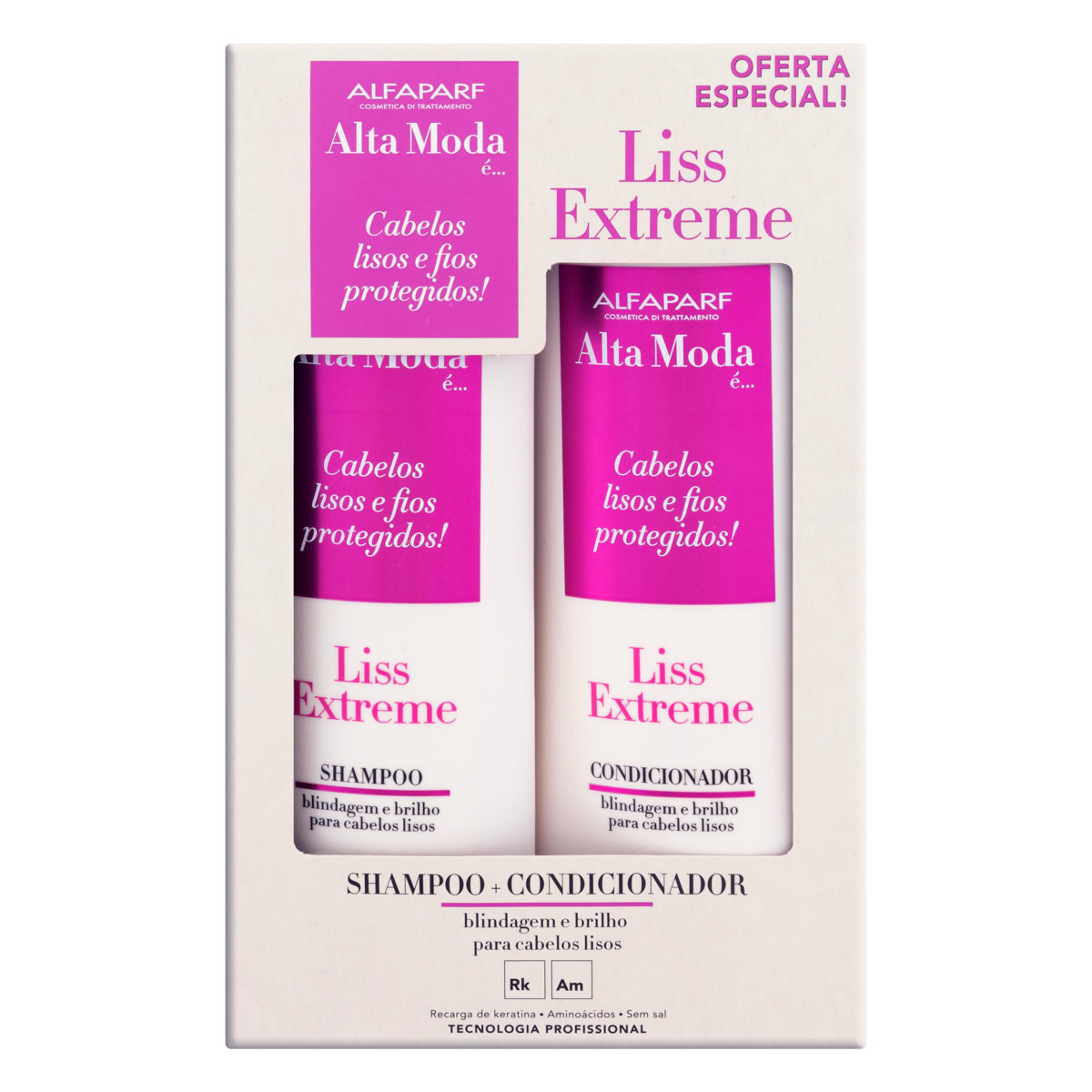 KIT AM NOVO SHAMPOO +CONDICIONADOR 300ML LISS EXTR