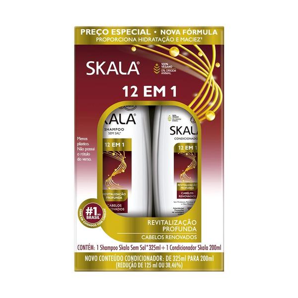 KIT SKALA SHAMPOO+CONDICIONADOR 12 EM 1 325ML PRECO ESPECIAL
