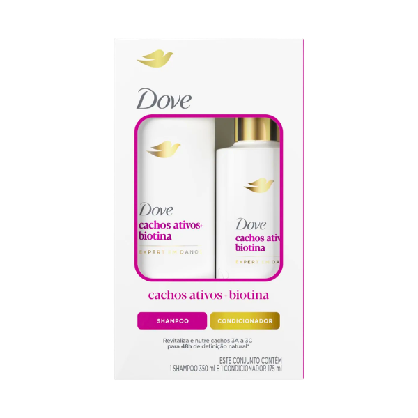 SHAMPOO 350ML+COND.175ML DOVE CACHOS ATI