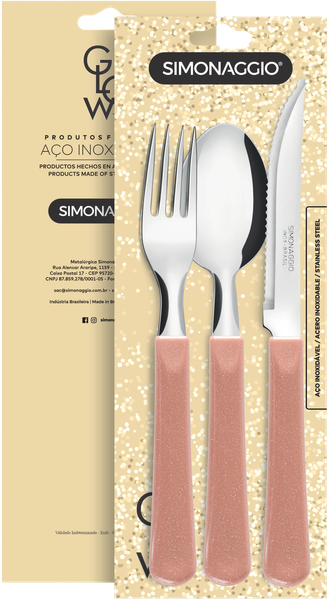 TALHERES SIMONAGGIO GLOW BLISTER GLITTER