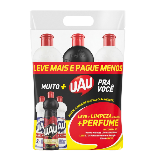 KIT UAU C/2 CL.AT.500ML GTS M.USO ROSAS E SEDUÇAO
