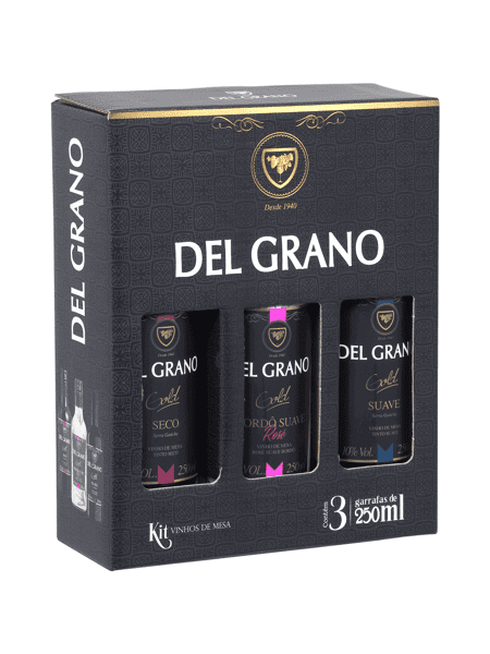 KIT VINHO DEL GRANO GOLD 3X250ML