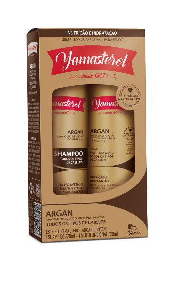 KIT YAMASTEROL SHAMPOO 320ML + CREME 320ML ARGAN