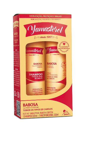 KIT YAMASTEROL SHAMPOO 320ML + CREME 320ML BABOSA