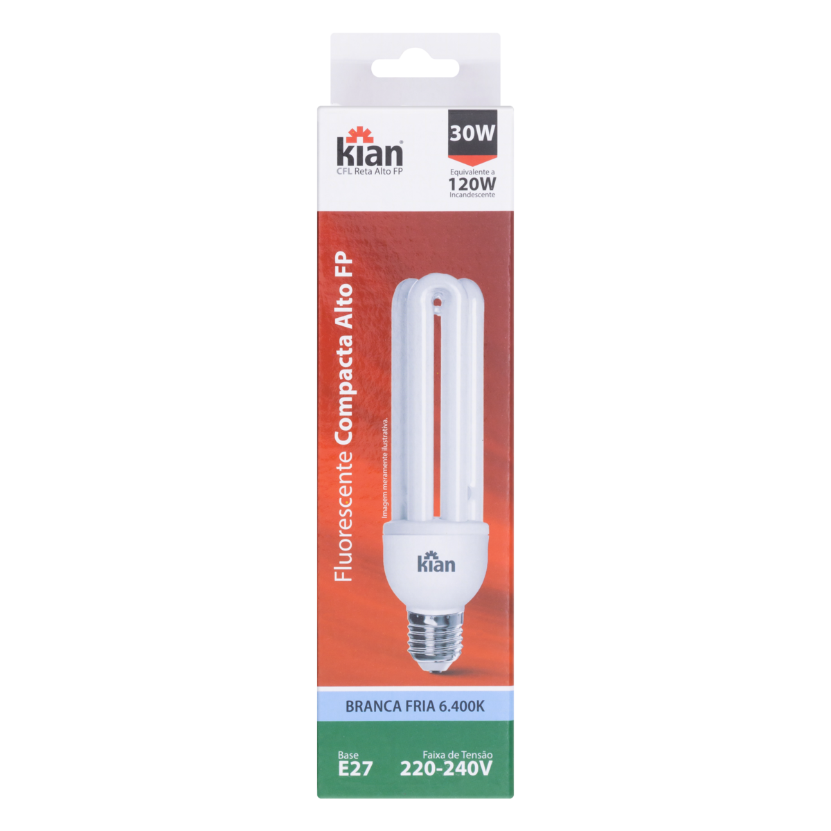LAMPADA ELETICA KIAN  3U BCA 220/30W UN