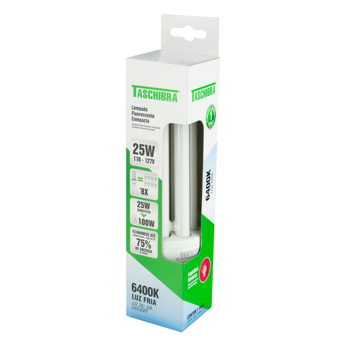LAMP FLUORESCENTE TASCHIBRA 110V 25W 3U