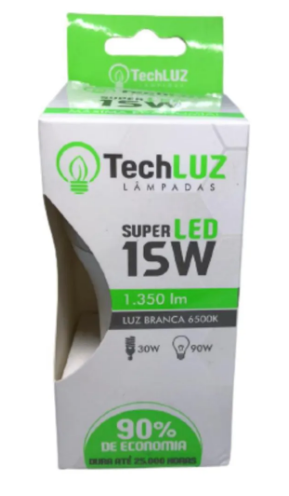 LAMPADA TECHLUZ LED 15W