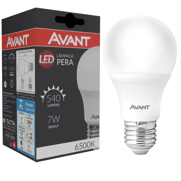 LAMPADA AVANT PERA 7W BIVOLT LED  UN