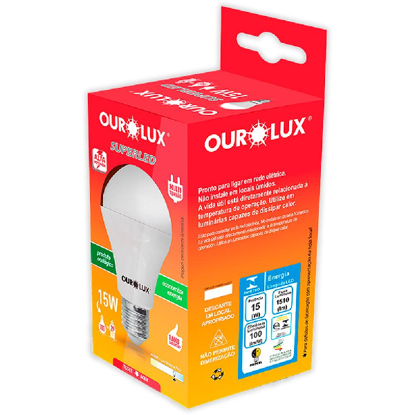 LAMP OUROLUX SUPERLED 15W BIVOLT 3000K