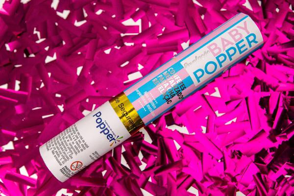 LANÇA CONFETE POPPER BABY ROSA POPPER