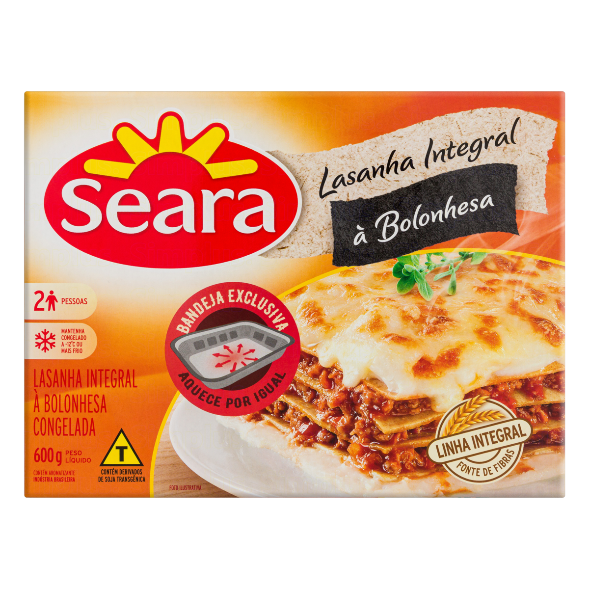 Lasanha Seara Integral Bolonhesa 600g