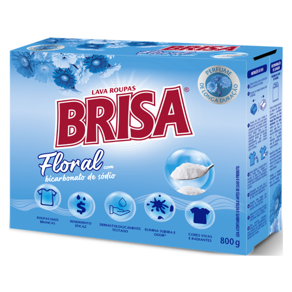 Sabao Po Floral e Bicarb 800gr Brisa Cx