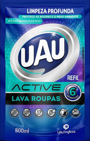 LAVA ROUPAS UAU ACTIVE REFIL 800ML UN