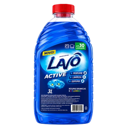 LAVA ROUPAS LIQ LAVO ACTIVE 3L