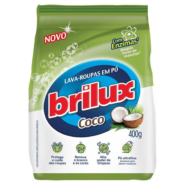 LAVA ROUPA PO BRILUX 400G SACHET COCO