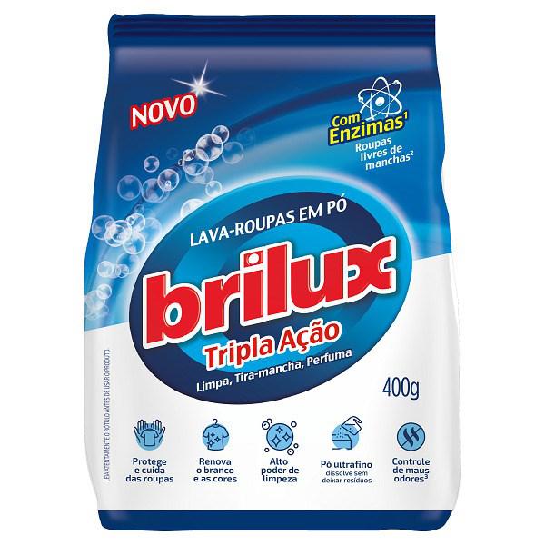 LAVA ROUPAS PO BRILUX 400G TRIPLA ACAO