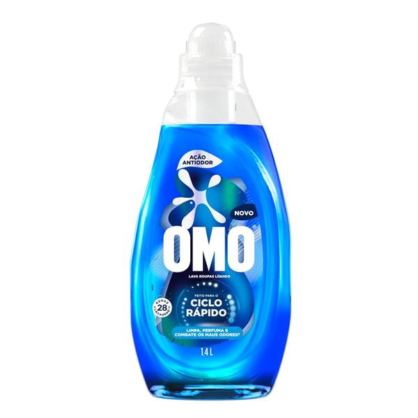 Lava Roupas Liq. 1,4L Omo  Doyp 1Lt Ciclo Rápido Ação Antiodor