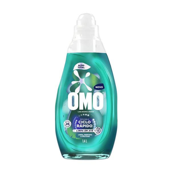 Lava Roupas Liq. 1,4L Omo  Doyp 1Lt Ciclo Rápido Ação Cuidado