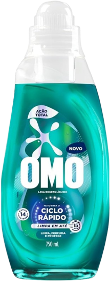 Lava Roupas Liq Ciclo Rápido Ação Omo  frasco 750ml  Total