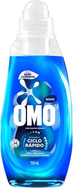 LAVA ROUPAS OMO CICLO RAPIDO ANTIODOR 750ML