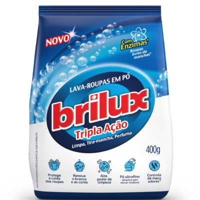 LAVA ROUPA PO BRILUX 400G SACHET TRIPLA