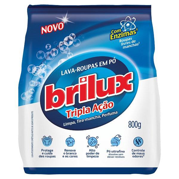 LAVA ROUPA PO BRILUX 800G SACHET TRIPLA