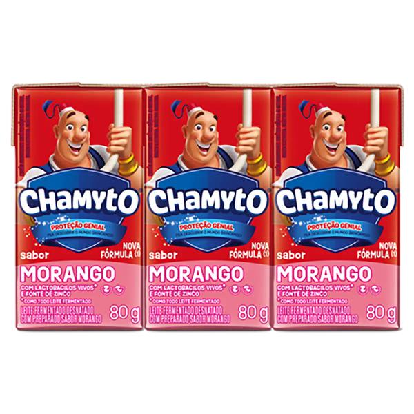 LEITE FERMENTADO CHAMYTO TETRA MORANGO 480G