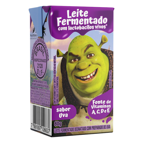 Leite Fermentado Shrek Uva Batavo 480g