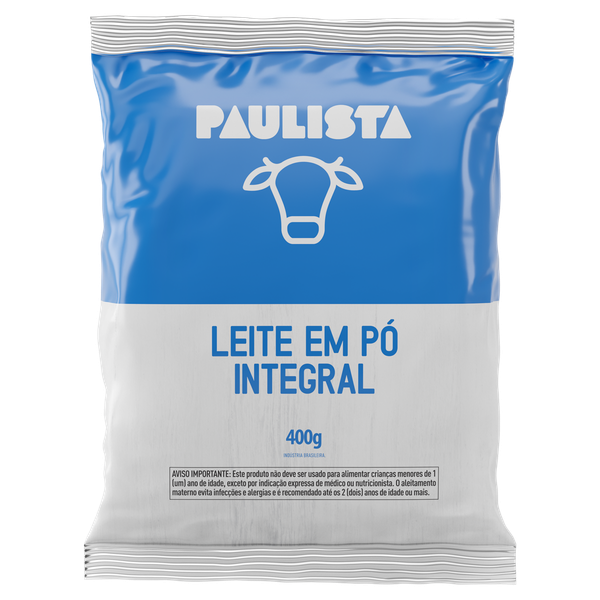LEITE PÓ INTEGRAL PAULISTA PACOTE 400G