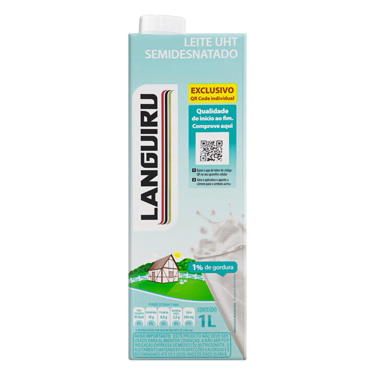 LEITE UHT LANGUIRU SEMI -DESNATDO 1LT