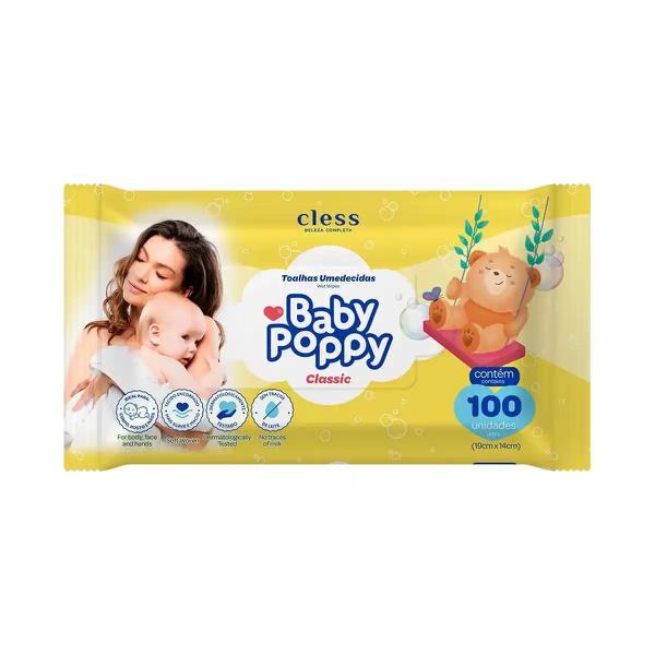 TOALHINHA UMEDECIDAS BABY POPPY 100UN