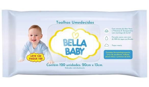 TOALHA UMEDECIDA BELLA BABY 40UN