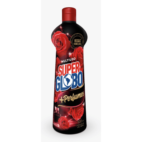 LIMP SUPER GLOBO MULTI USO ROSAS VERM 500ML