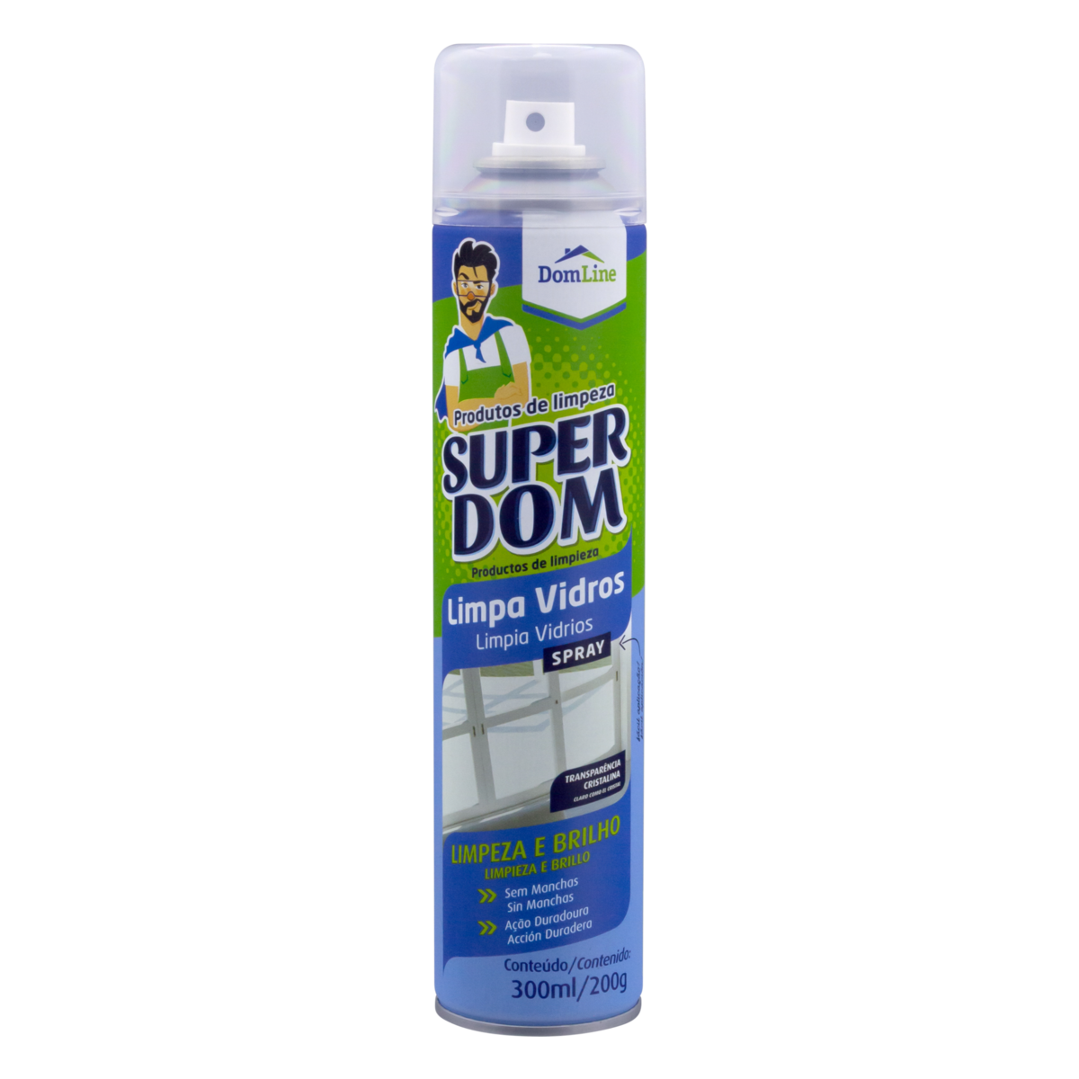 LIMPA VIDROS SUPER DOM 300ML LT