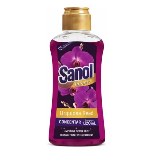LIMPADOR PERFUMADO CONCENTRADO SANOL ORQUIDEA REAL 120ML
