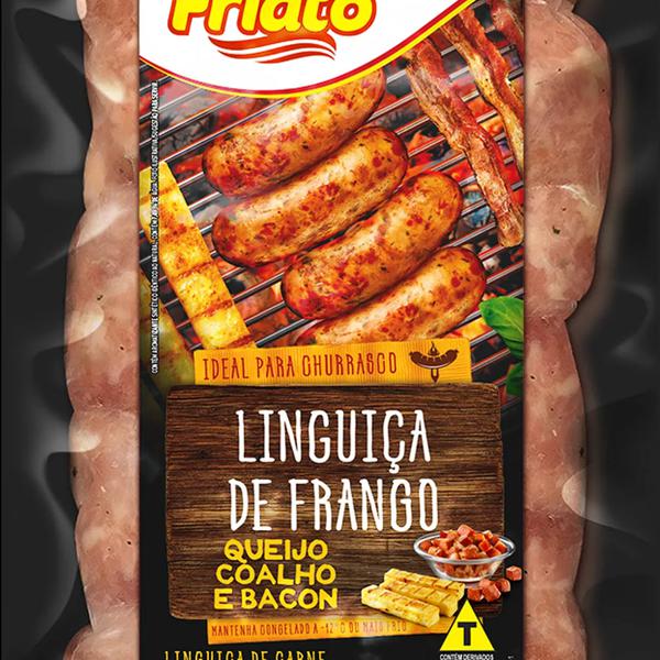 LINGUICA DE FRANGO C/ QUEIJO E BACON 600G