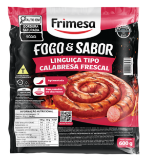 Linguica Tipo Calabresa Frimesa 600G Frescal Caracol