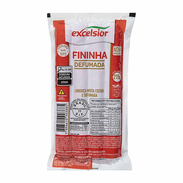 LINGUICA EXCELSIOR 215G FININHA DEFUMADA