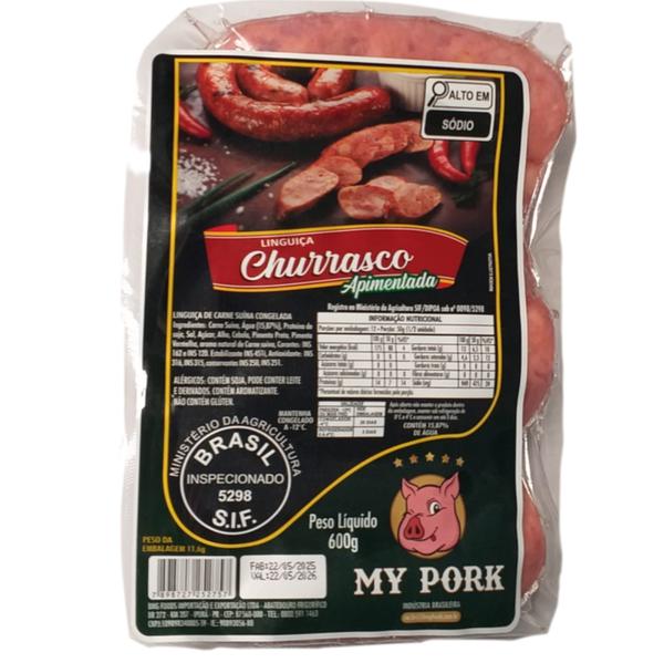 LINGUICA P CHURRASCO APIMENTADA MY PORK 600G