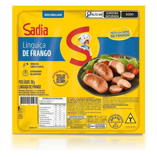 LINGUICA FRANGO CONGELADA SADIA 700G
