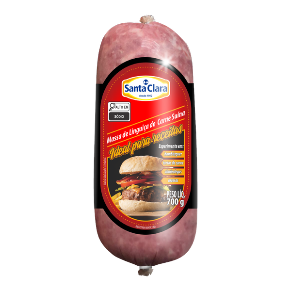 MASSA DE LINGUICA SANTA CLARADE CARNE SUINA 700GR