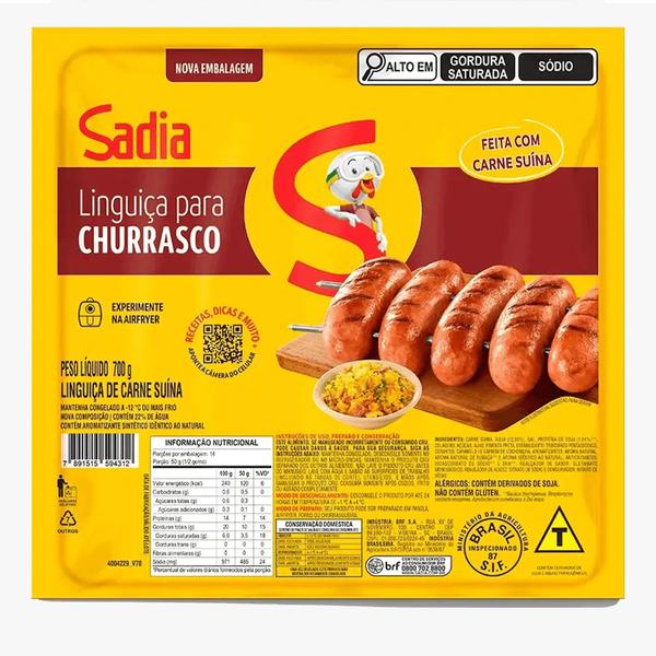 LINGUICA SADIA CHURRASCO 700G