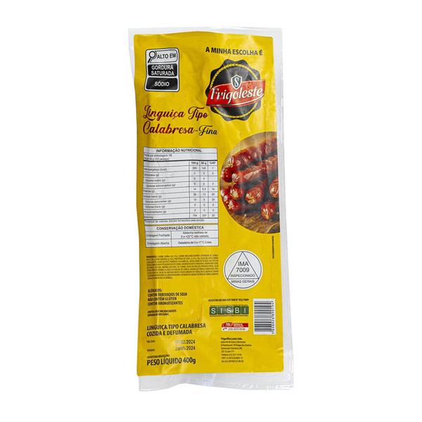 LINGUICA CALABRESA FRIGOLESTE 400G