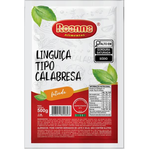 LINGUICA CALABRESA ROANNA FAT 500G