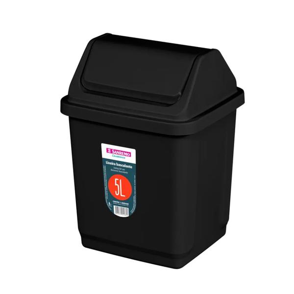 LIXEIRA SANREMO PIA 5L BRANCA